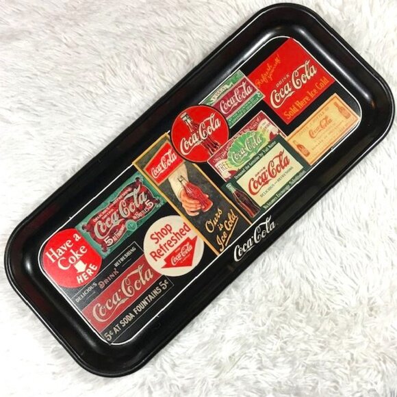 NWOT Vintage Coca-Cola 'Sign Art' Longline Rectangular Tray - Picture 1 of 15
